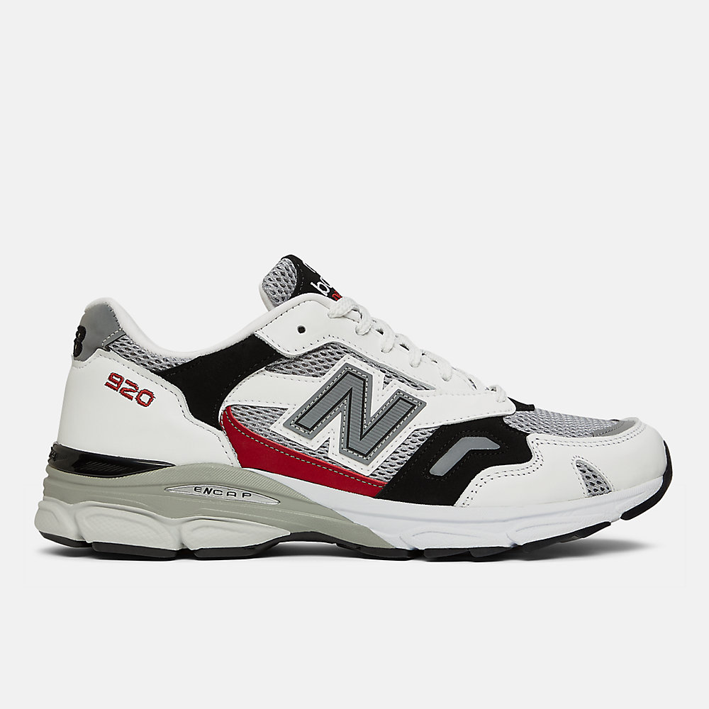 New Balance MADE in UK 920 Shoes White with Grey and Red